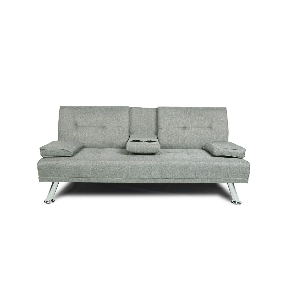Futon Sofa Bed Sleeper Light Grey Fabric Futon Sofa Bed Convertible Folding