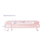 Futon Sofa Bed Sleeper Light Grey Fabric Futon Sofa Bed Convertible Folding