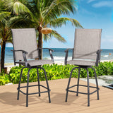 Futzca Patio Swivel Bar Bistro Set or Swivel Bar Stools