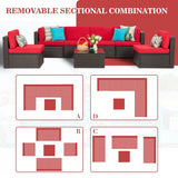 Futzca 7 Pieces Outdoor Patio Furniture Sets