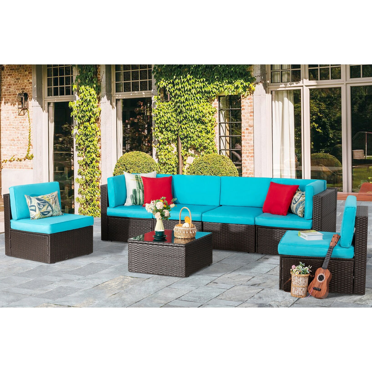 Futzca 7 Pieces Outdoor Patio Furniture Sets