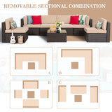 Futzca 7 Pieces Outdoor Patio Furniture Sets