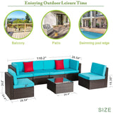Futzca 7 Pieces Outdoor Patio Furniture Sets