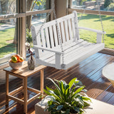 Futzca Outdoor Wooden Porch Swing, Bench Swing with Hanging Chains