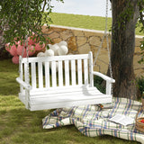 Futzca Outdoor Wooden Porch Swing, Bench Swing with Hanging Chains