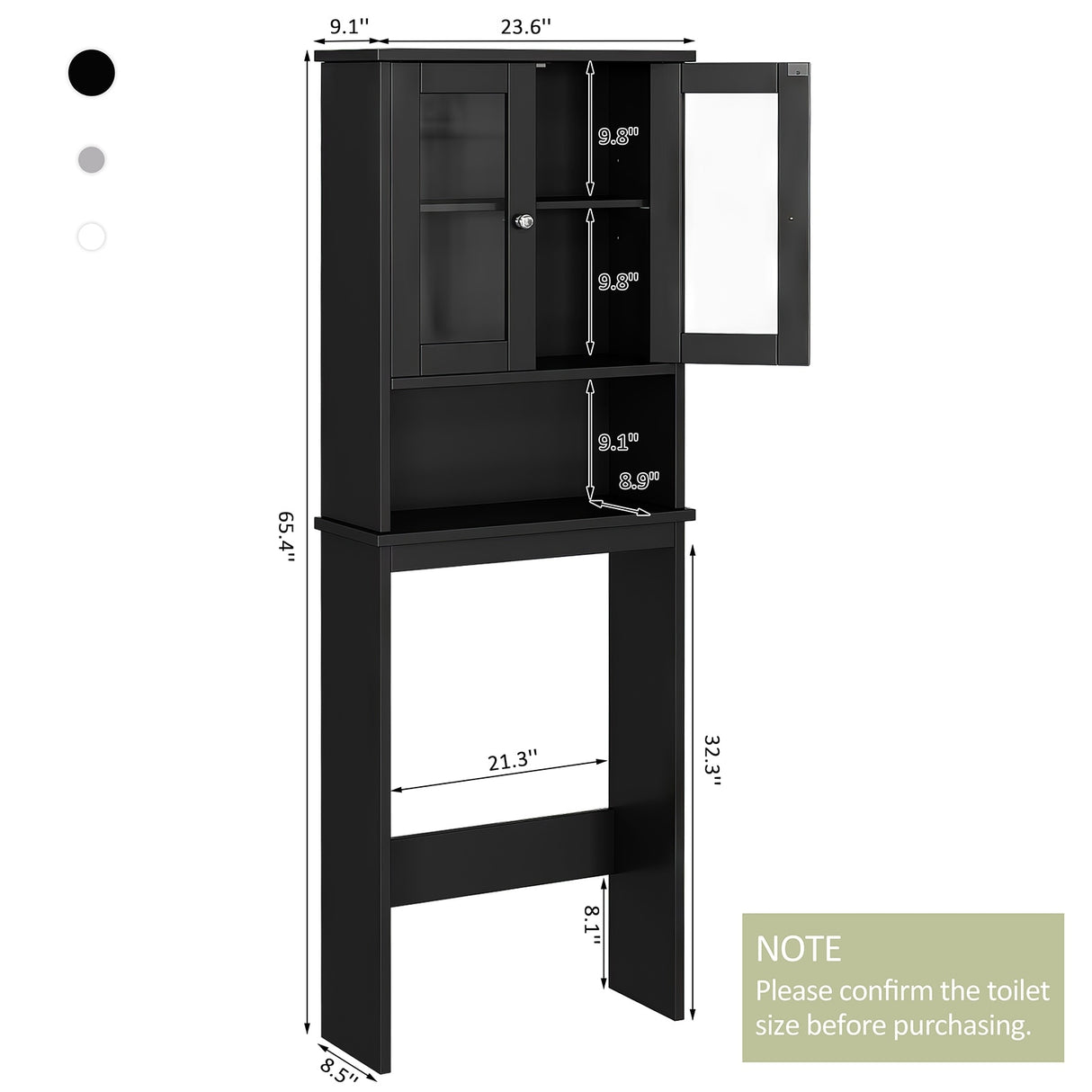 Futzca Over The Toilet Storage Cabinet