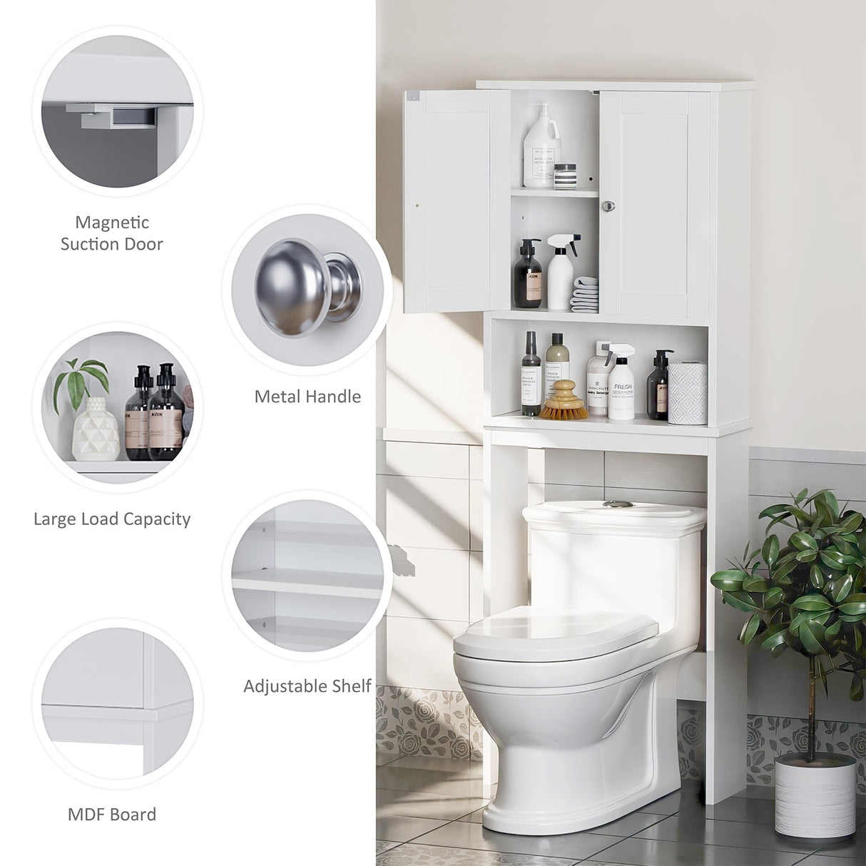 Futzca Over The Toilet Storage Cabinet