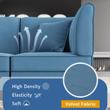 Futzca Sectional Couch Modular Sofa, 116" Velvet L-Shaped Couch Sofa