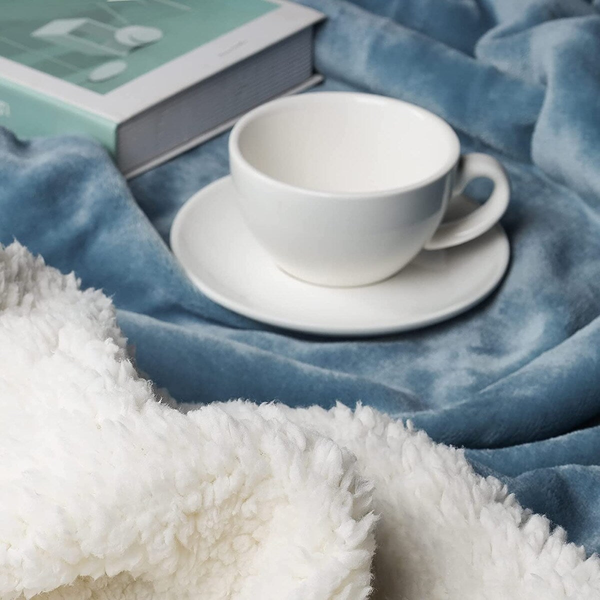 Fuzzy Warm Cozy Soft Throw Blanket, Plush Microfiber Blanket