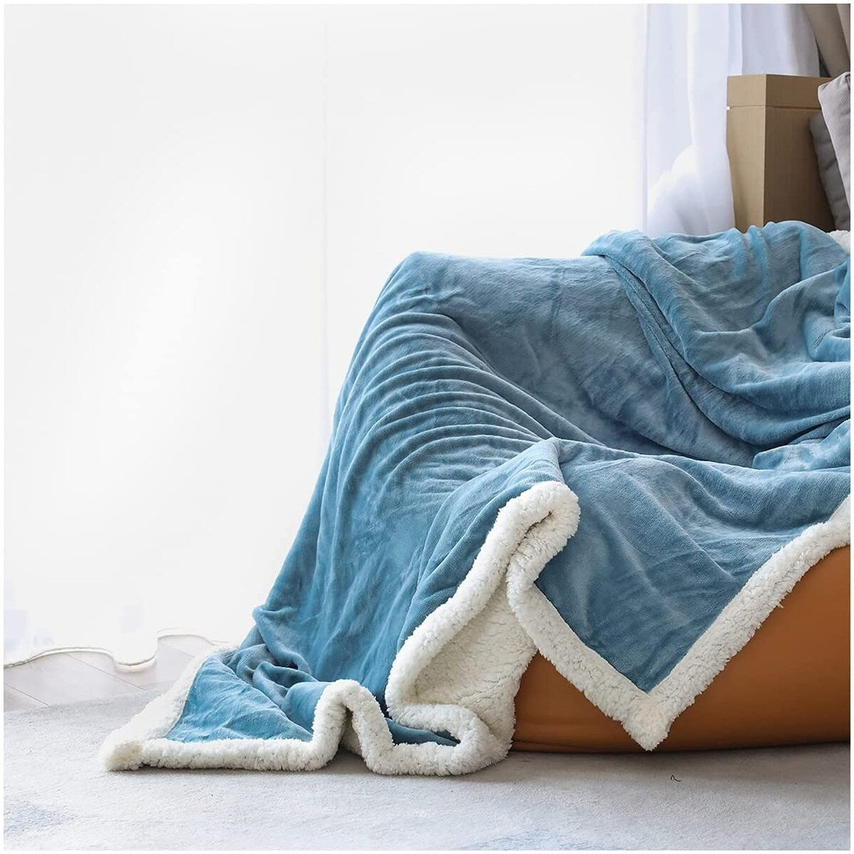 Fuzzy Warm Cozy Soft Throw Blanket, Plush Microfiber Blanket