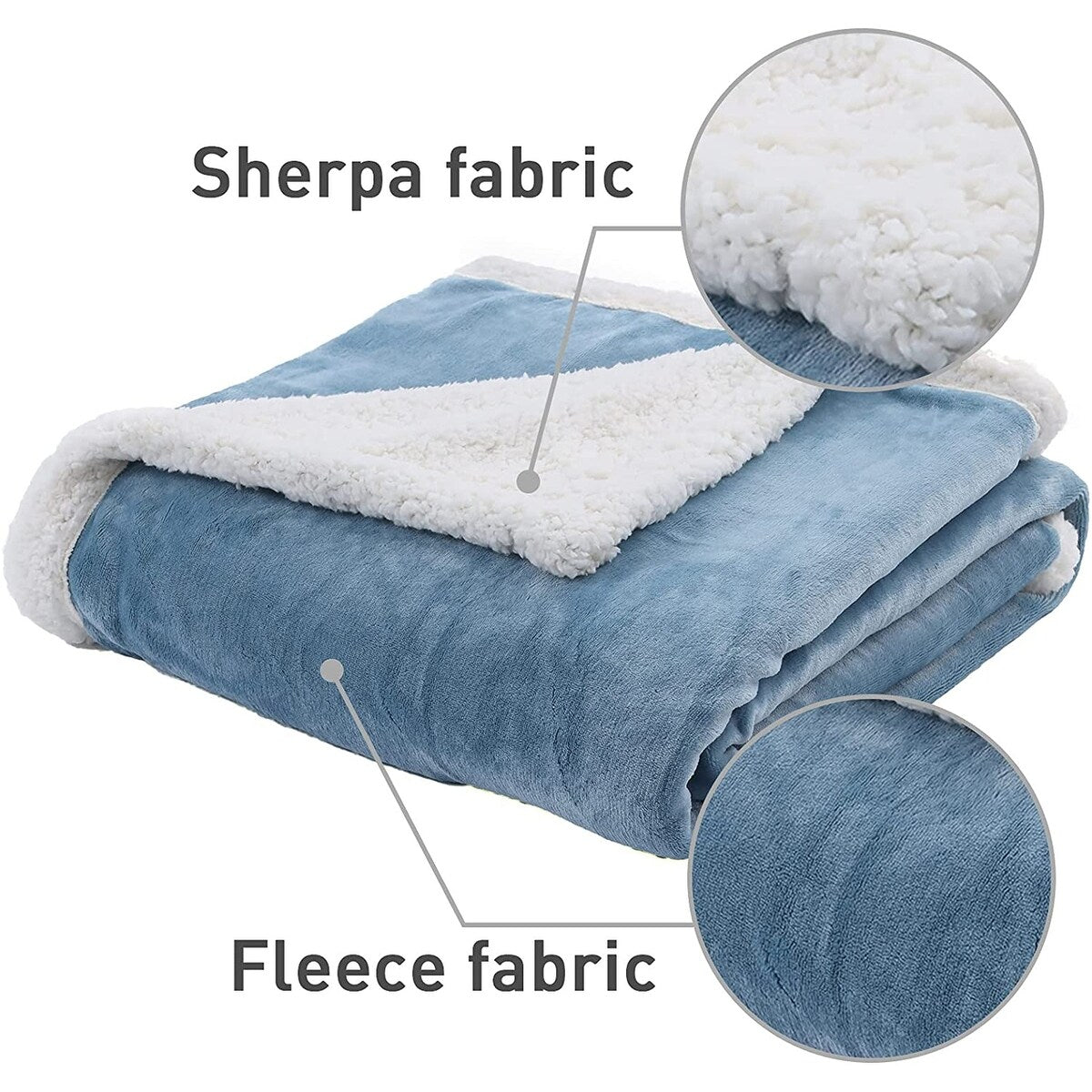 Fuzzy Warm Cozy Soft Throw Blanket, Plush Microfiber Blanket