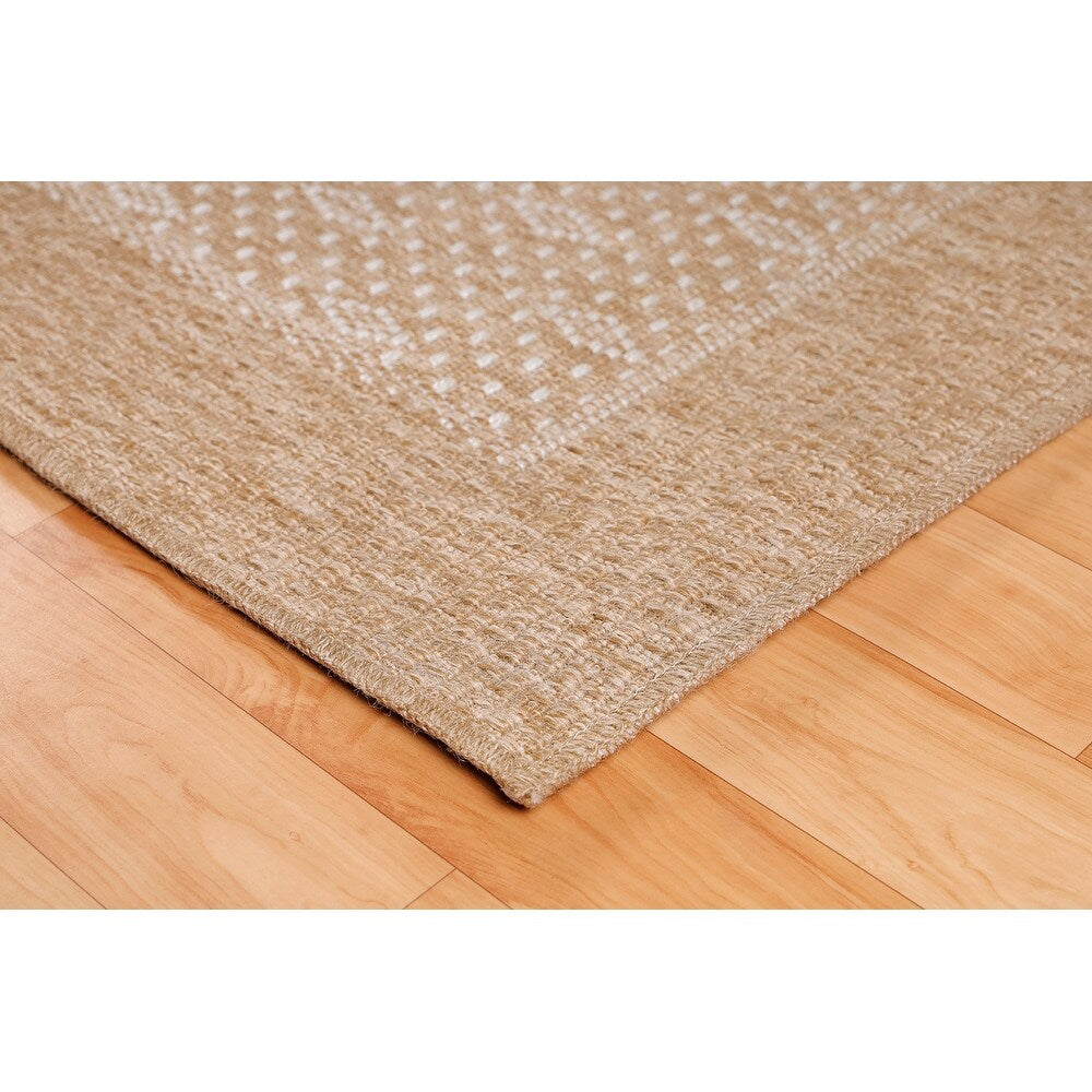 GAD - Classical Sisal-Inspired Indoor Outdoor Area Rug, Medallion, Bordered, Geometric Pattern, Fade and Stain Resistant