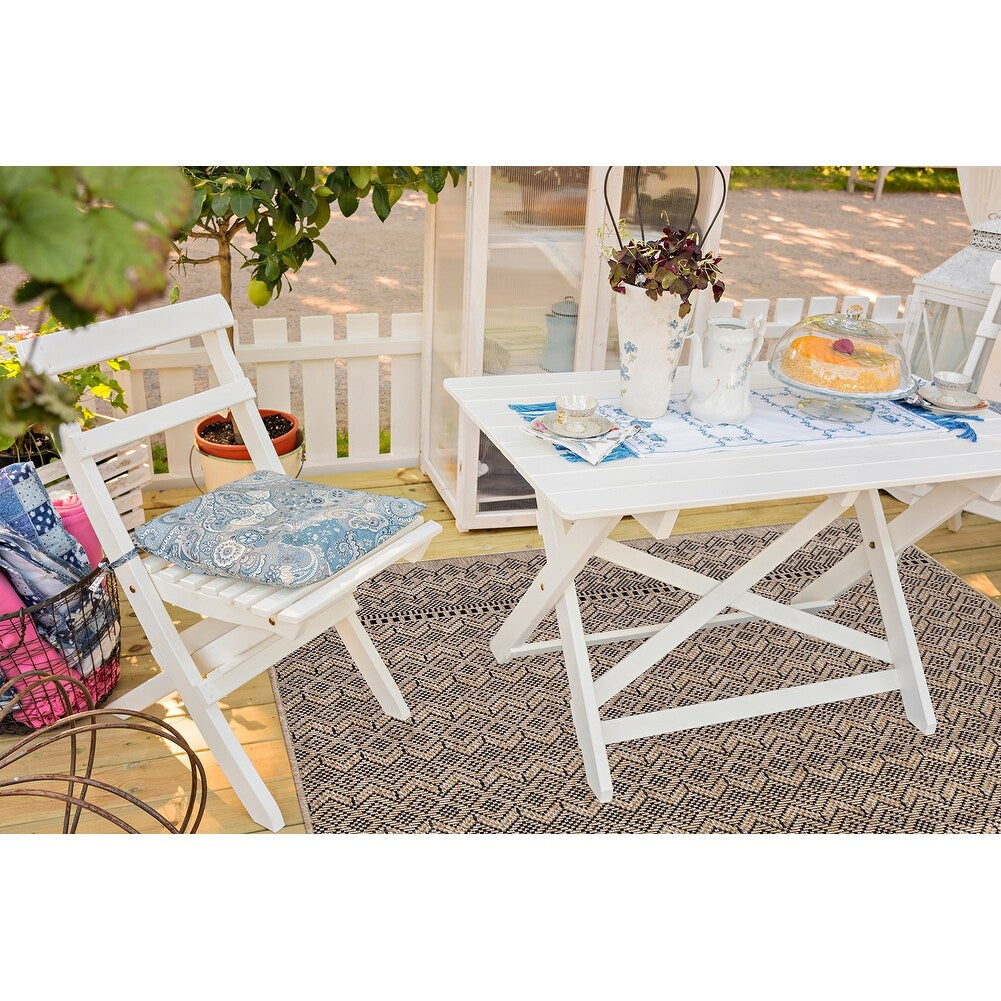 GAD - Classical Sisal-Inspired Indoor Outdoor Area Rug, Medallion, Bordered, Geometric Pattern, Fade and Stain Resistant