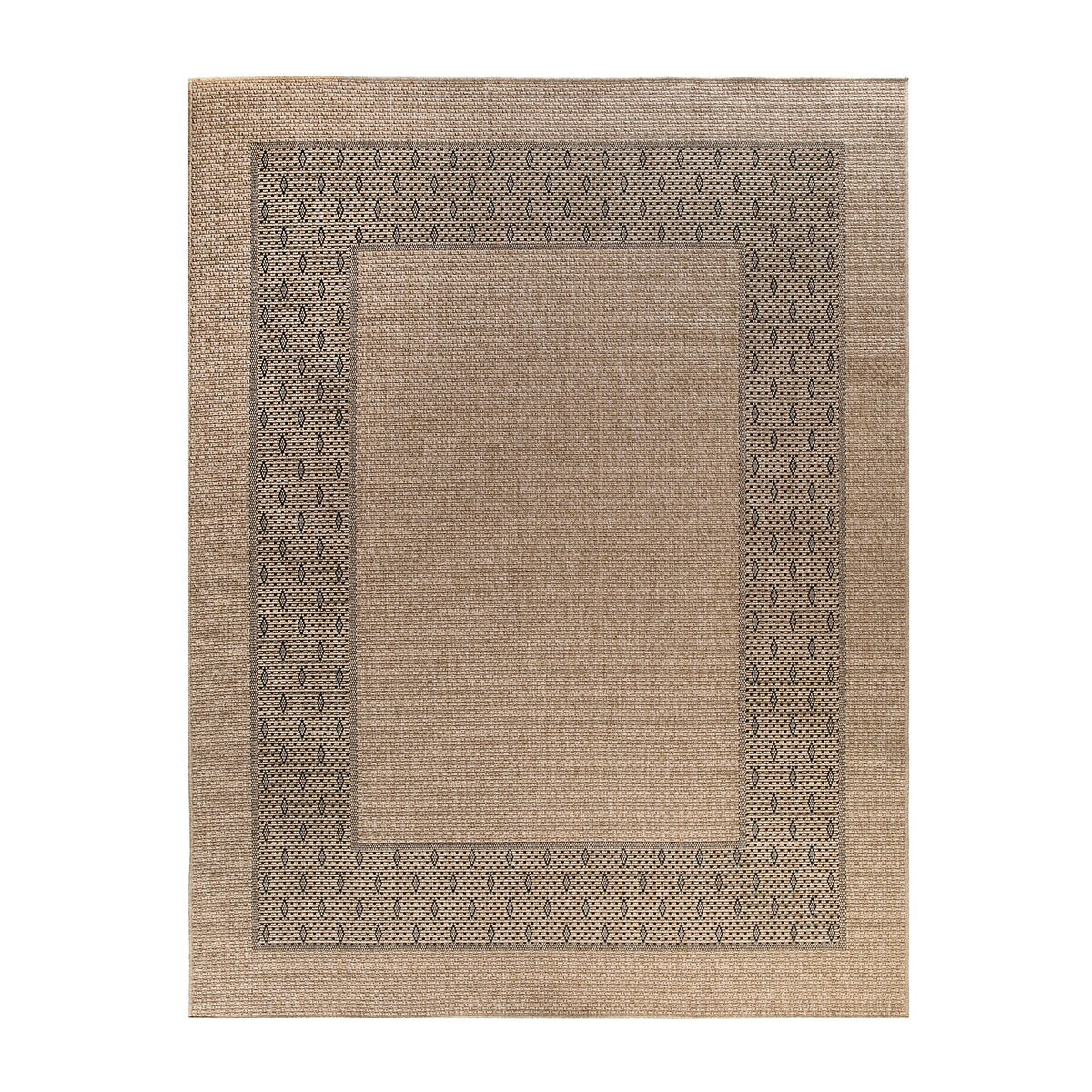 GAD - Classical Sisal-Inspired Indoor Outdoor Area Rug, Medallion, Bordered, Geometric Pattern, Fade and Stain Resistant