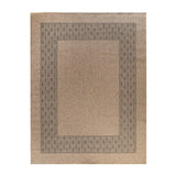 GAD - Classical Sisal-Inspired Indoor Outdoor Area Rug, Medallion, Bordered, Geometric Pattern, Fade and Stain Resistant