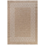 GAD - Classical Sisal-Inspired Indoor Outdoor Area Rug, Medallion, Bordered, Geometric Pattern, Fade and Stain Resistant