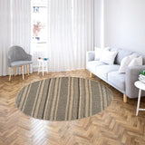GAD - Classical Sisal-Inspired Indoor Outdoor Area Rug, Medallion, Bordered, Geometric Pattern, Fade and Stain Resistant