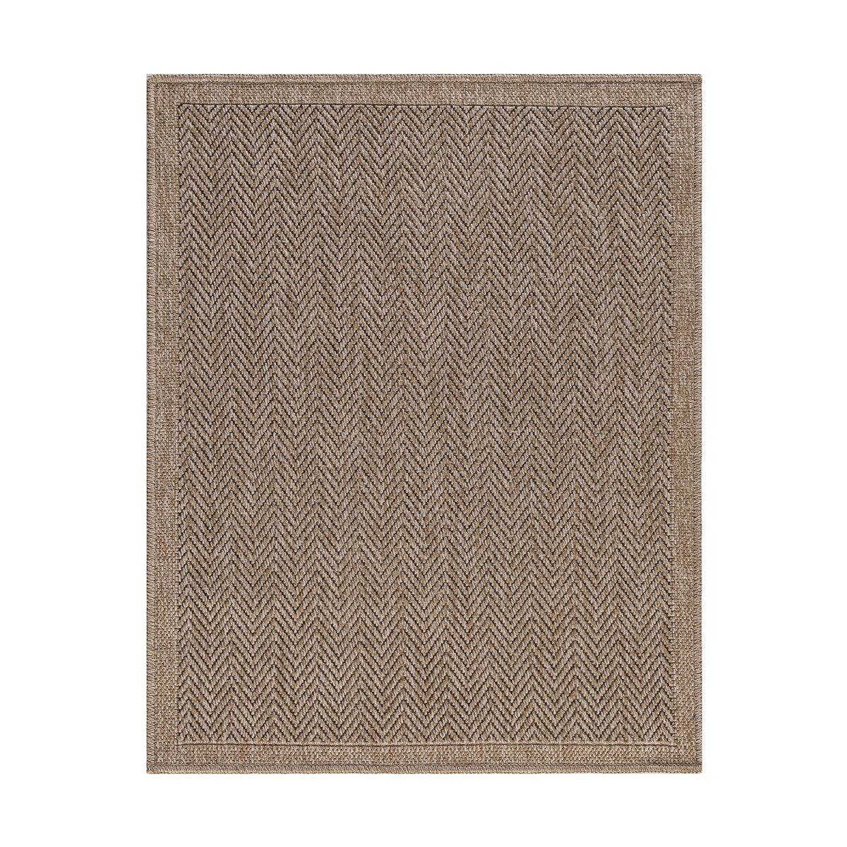 GAD - Classical Sisal-Inspired Indoor Outdoor Area Rug, Medallion, Bordered, Geometric Pattern, Fade and Stain Resistant