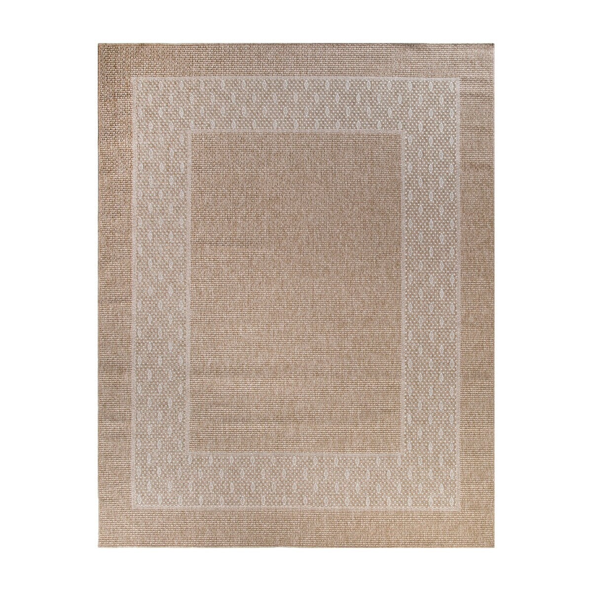 GAD - Classical Sisal-Inspired Indoor Outdoor Area Rug, Medallion, Bordered, Geometric Pattern, Fade and Stain Resistant