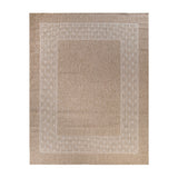 GAD - Classical Sisal-Inspired Indoor Outdoor Area Rug, Medallion, Bordered, Geometric Pattern, Fade and Stain Resistant