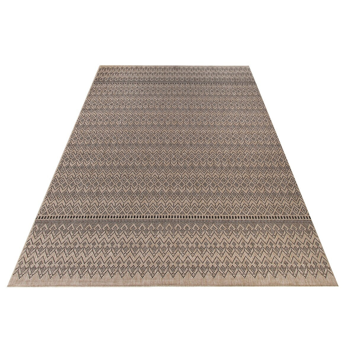 GAD - Classical Sisal-Inspired Indoor Outdoor Area Rug, Medallion, Bordered, Geometric Pattern, Fade and Stain Resistant