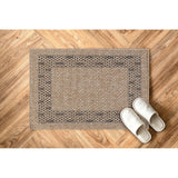 GAD - Classical Sisal-Inspired Indoor Outdoor Area Rug, Medallion, Bordered, Geometric Pattern, Fade and Stain Resistant