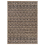 GAD - Classical Sisal-Inspired Indoor Outdoor Area Rug, Medallion, Bordered, Geometric Pattern, Fade and Stain Resistant