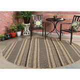 GAD - Classical Sisal-Inspired Indoor Outdoor Area Rug, Medallion, Bordered, Geometric Pattern, Fade and Stain Resistant