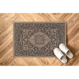 GAD - Classical Sisal-Inspired Indoor Outdoor Area Rug, Medallion, Bordered, Geometric Pattern, Fade and Stain Resistant