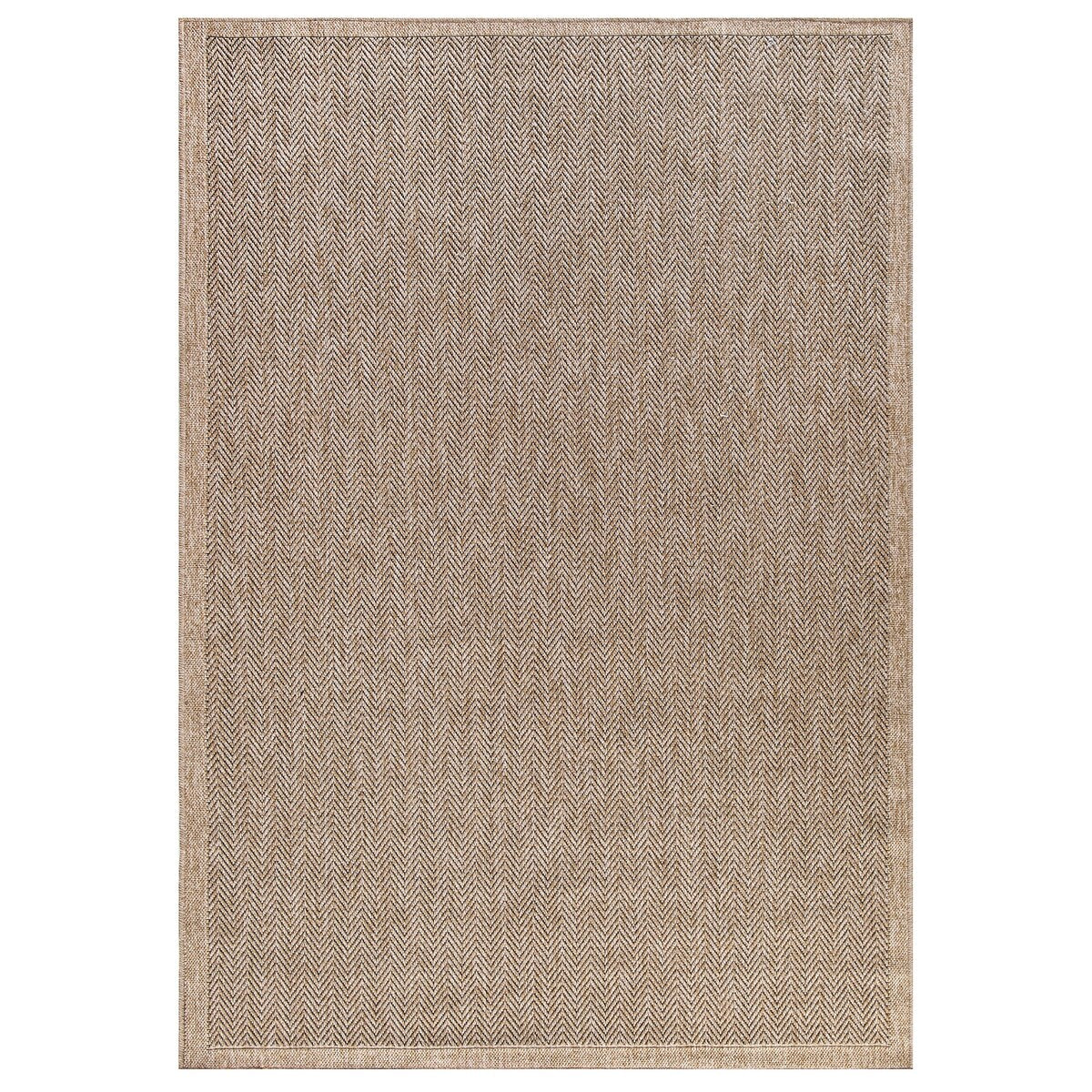GAD - Classical Sisal-Inspired Indoor Outdoor Area Rug, Medallion, Bordered, Geometric Pattern, Fade and Stain Resistant