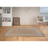 GAD - Classical Sisal-Inspired Indoor Outdoor Area Rug, Medallion, Bordered, Geometric Pattern, Fade and Stain Resistant