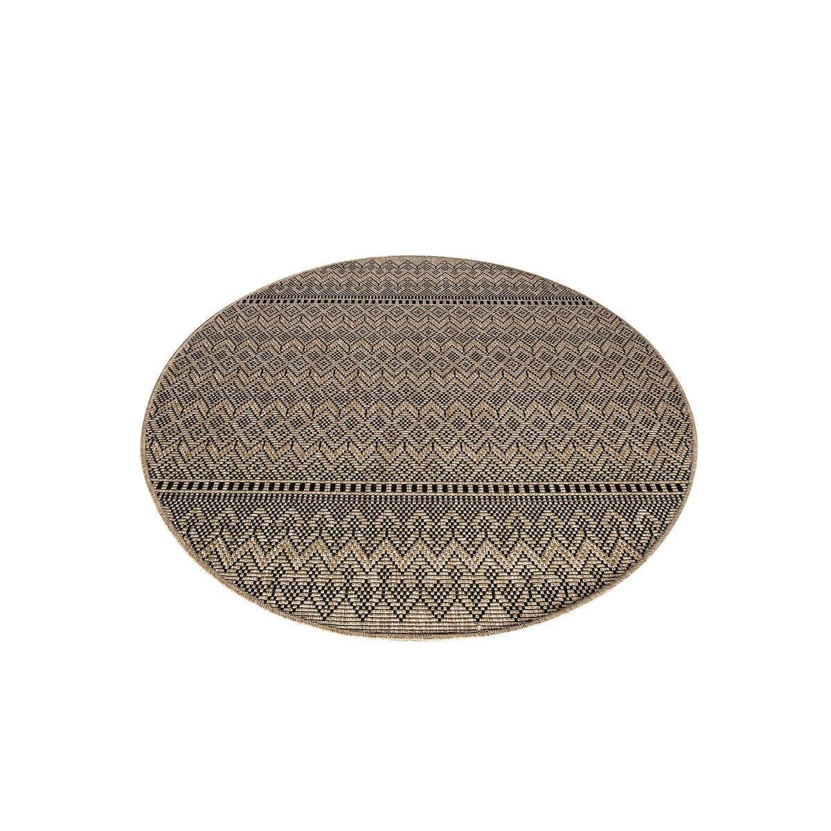 GAD - Classical Sisal-Inspired Indoor Outdoor Area Rug, Medallion, Bordered, Geometric Pattern, Fade and Stain Resistant