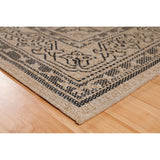 GAD - Classical Sisal-Inspired Indoor Outdoor Area Rug, Medallion, Bordered, Geometric Pattern, Fade and Stain Resistant