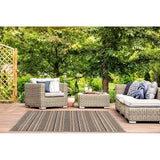 GAD - Classical Sisal-Inspired Indoor Outdoor Area Rug, Medallion, Bordered, Geometric Pattern, Fade and Stain Resistant