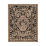 GAD - Classical Sisal-Inspired Indoor Outdoor Area Rug, Medallion, Bordered, Geometric Pattern, Fade and Stain Resistant