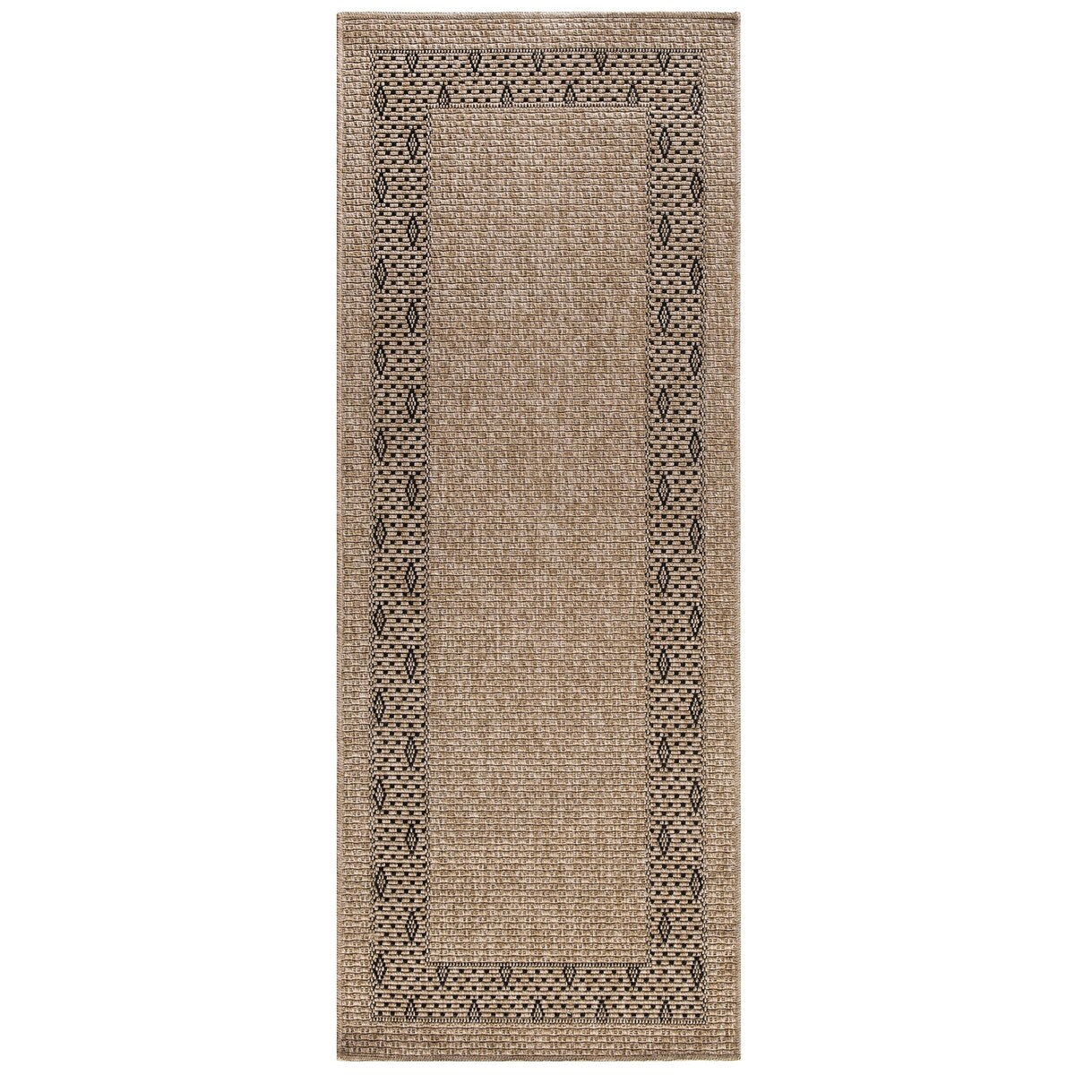 GAD - Classical Sisal-Inspired Indoor Outdoor Area Rug, Medallion, Bordered, Geometric Pattern, Fade and Stain Resistant