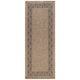 GAD - Classical Sisal-Inspired Indoor Outdoor Area Rug, Medallion, Bordered, Geometric Pattern, Fade and Stain Resistant