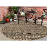 GAD - Classical Sisal-Inspired Indoor Outdoor Area Rug, Medallion, Bordered, Geometric Pattern, Fade and Stain Resistant