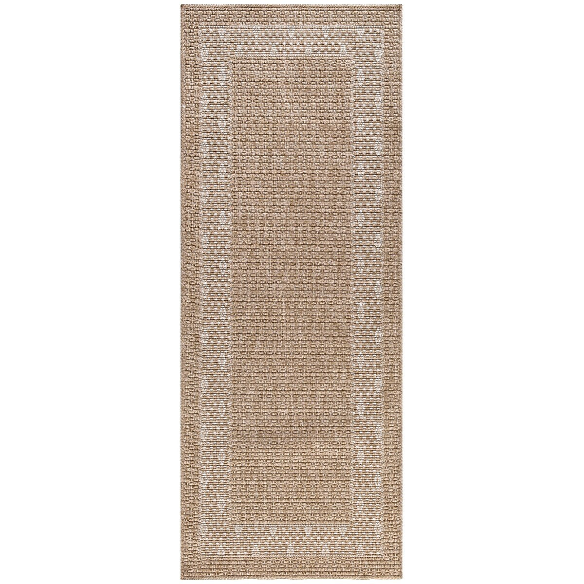 GAD - Classical Sisal-Inspired Indoor Outdoor Area Rug, Medallion, Bordered, Geometric Pattern, Fade and Stain Resistant