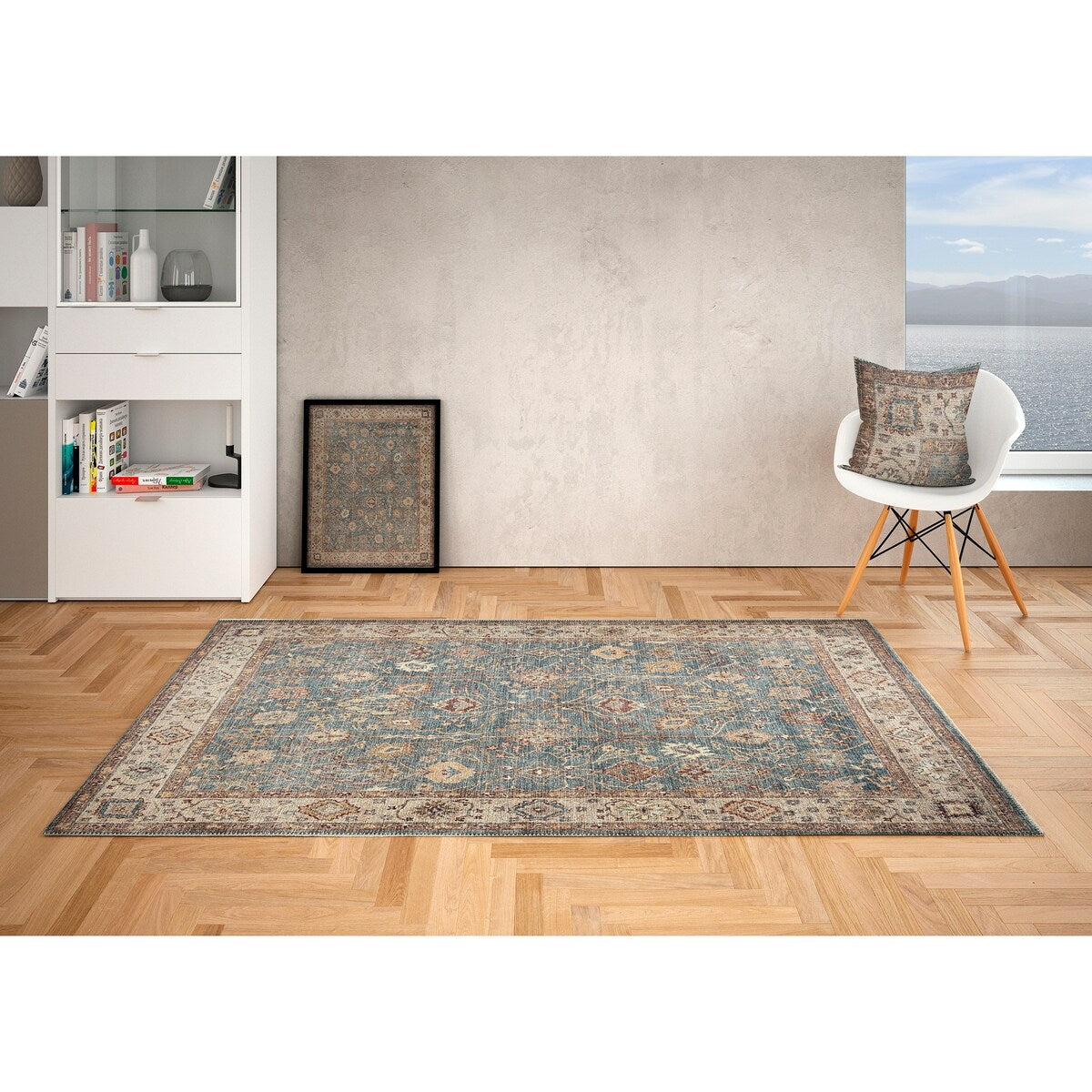 GAD - Machine Washable - Bermudez Traditional Print Area Rug - 5'3" X 7'6"