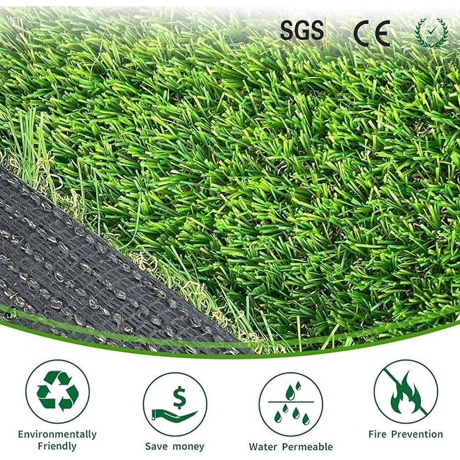 GATCOOL Artificial Grass Rug Indoor Outdoor, Realistic Thick Synthetic Fake Grass Mat for Dogs - 3'x 5'