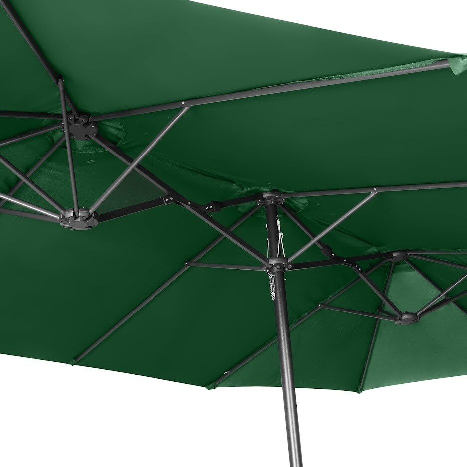 GDY 15FT Three Sided Roof Rectangle Large Patio Umbrella （No Base）