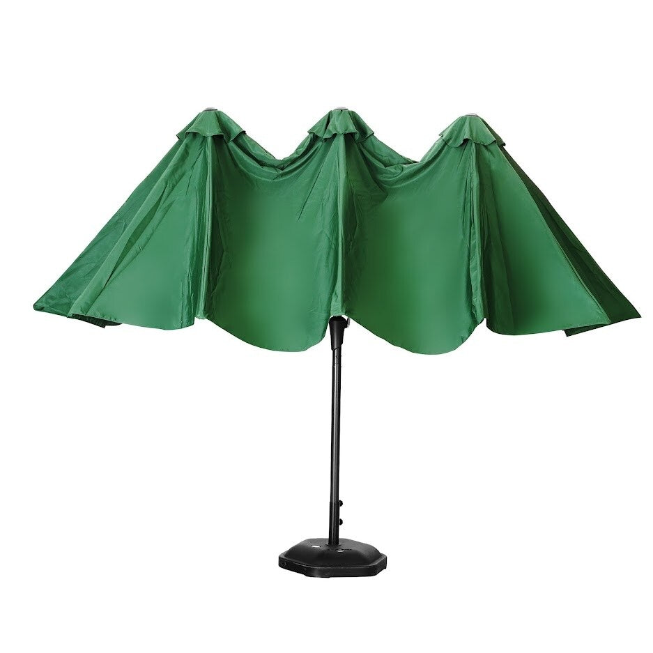 GDY 15FT Three Sided Roof Rectangle Large Patio Umbrella （No Base）