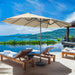 GDY 15FT Three Sided Roof Rectangle Large Patio Umbrella （No Base）