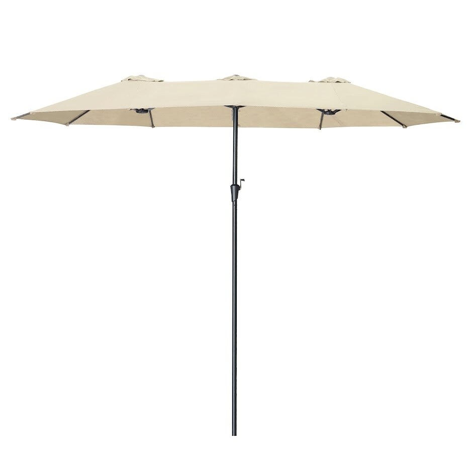 GDY 15FT Three Sided Roof Rectangle Large Patio Umbrella （No Base）