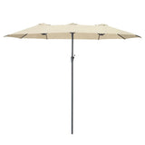 GDY 15FT Three Sided Roof Rectangle Large Patio Umbrella （No Base）