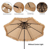 GDY 9 FT 32 LED Thatched Tiki Umbrella, Hawaiian Style Beach Patio Umbrellas for Garden Beach Pool