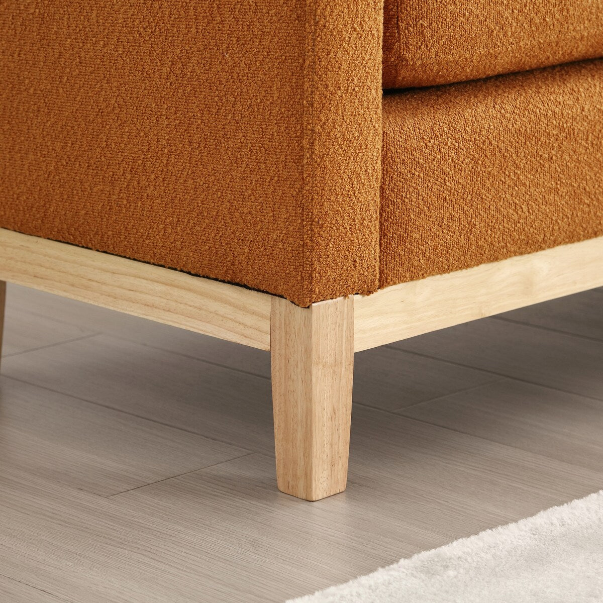 GEITIN 53.5"W Elegant Upholstered Bench with Wood Legs