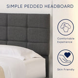 GEITIN Platform Bed Frame with Fabric Upholstered Headboard
