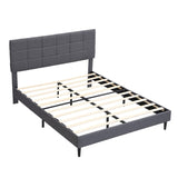 GEITIN Platform Bed Frame with Fabric Upholstered Headboard